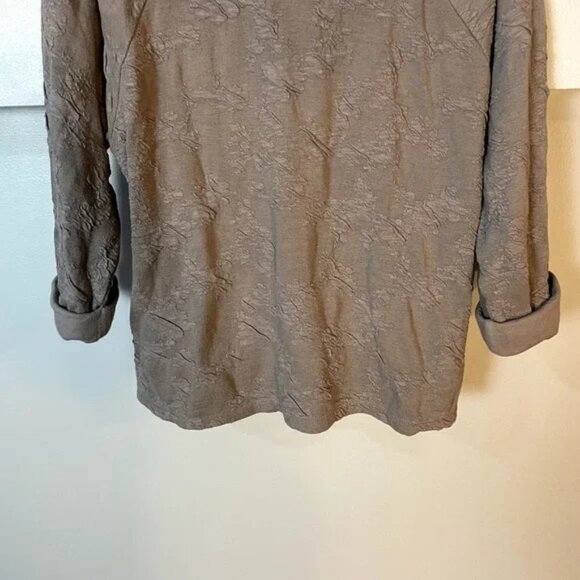 Vince Textured Crinkle Sweatshirt in Gray Women's Size XS - Picture 3 of 13